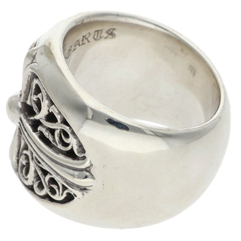 Chrome Hearts Classic Oval Cross Silver Ring Size JP 29