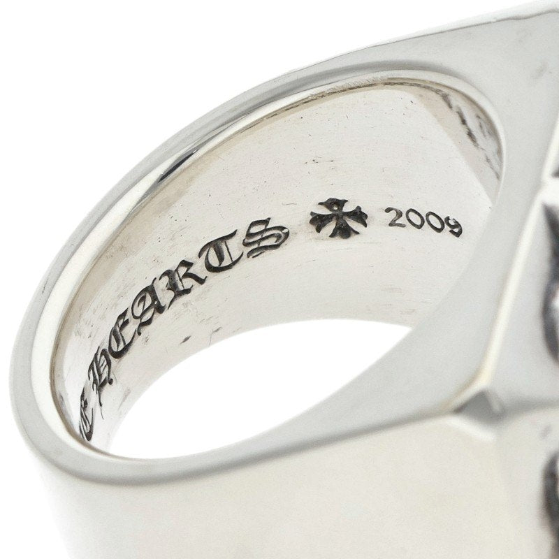 Chrome Hearts CH Plus Pyramid 925 Silver Ring Size JP 16