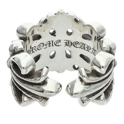 Chrome Hearts DBL FLRL CRS Silver Ring Size JP 13.5