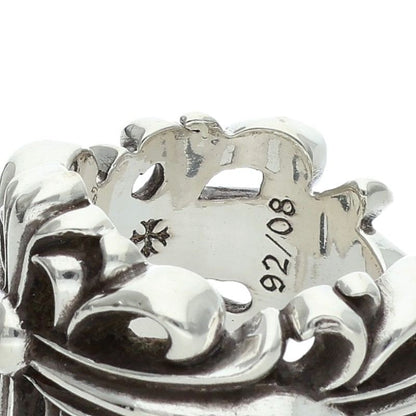 Chrome Hearts DBL FLRL CRS Silver Ring Size JP 13.5