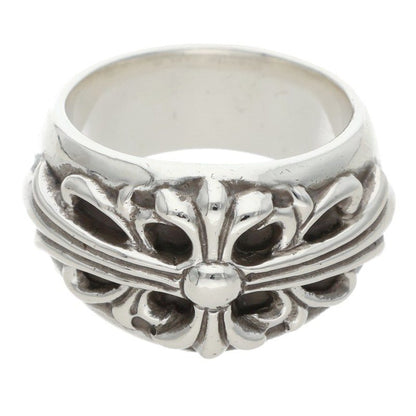 Chrome Hearts FLRL CRS Floral Cross Silver Ring Size JP 18