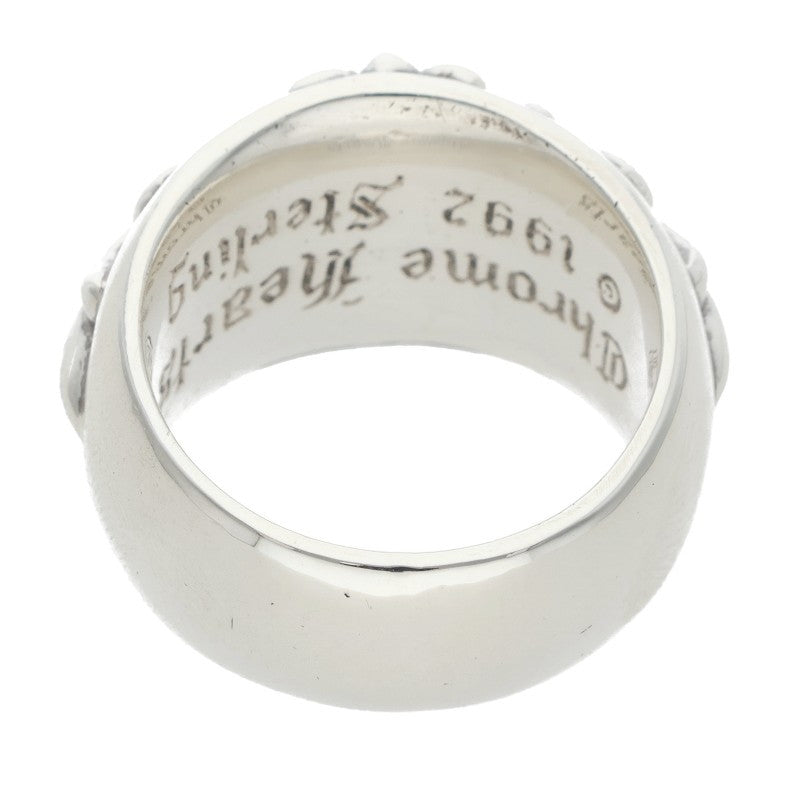 Chrome Hearts FLRL CRS Floral Cross Silver Ring Size JP 18