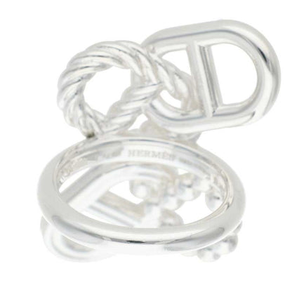 HERMES Chaine d'Ancre Alea II Silver Ring Size JP 13