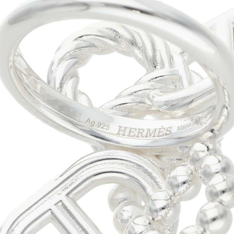 HERMES Chaine d'Ancre Alea II Silver Ring Size JP 13