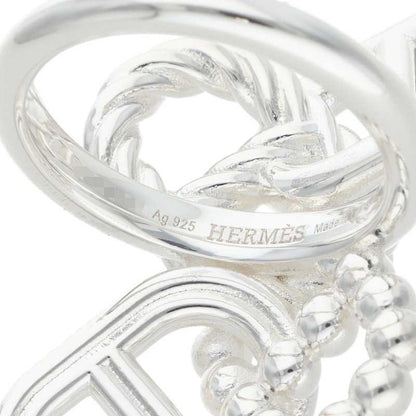 HERMES Chaine d'Ancre Alea II Silver Ring Size JP 13