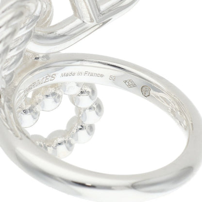 HERMES Chaine d'Ancre Alea II Silver Ring Size JP 13