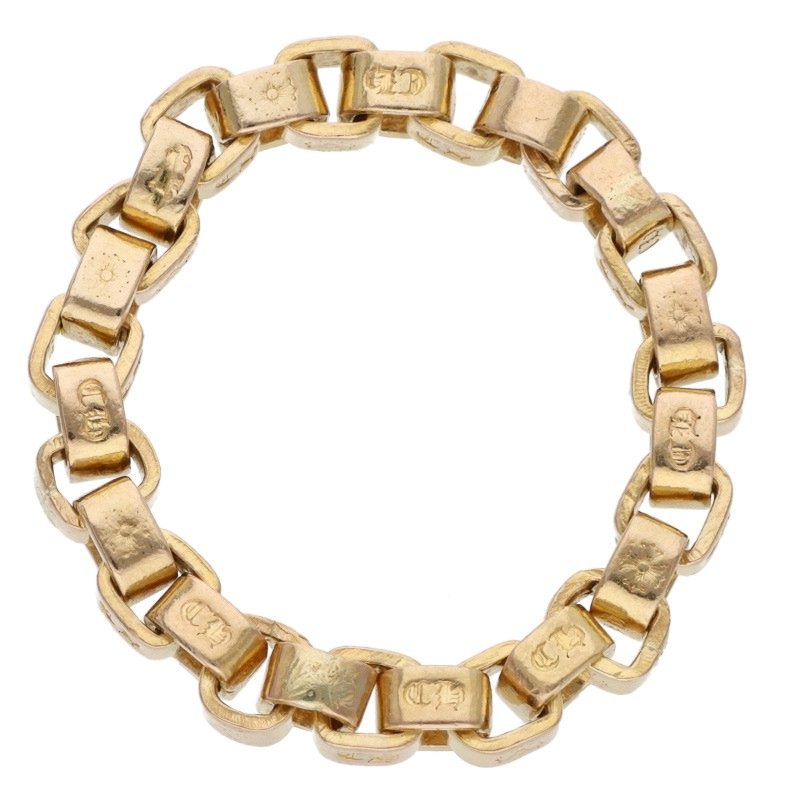 Chrome Hearts 22K Box Chain Gold Ring Size JP 19