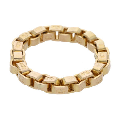 Chrome Hearts 22K Box Chain Gold Ring Size JP 19