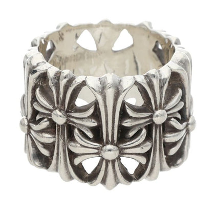 Chrome Hearts 925 Silver Cemetery Cross Ring Size JP 25