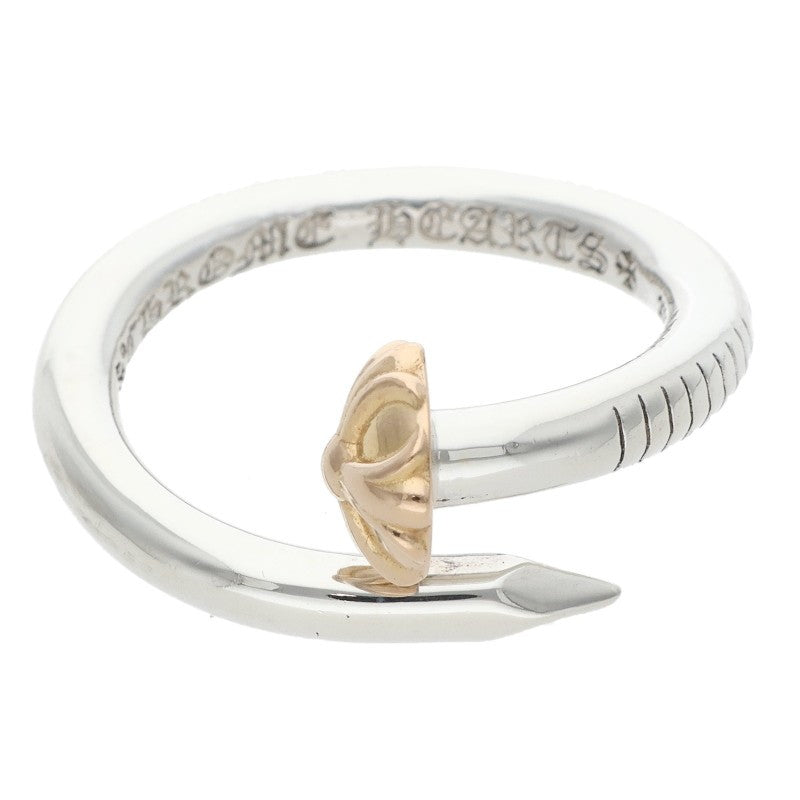 Chrome Hearts NAIL CRSBALL W GLD 22K Gold Ring Size JP 19