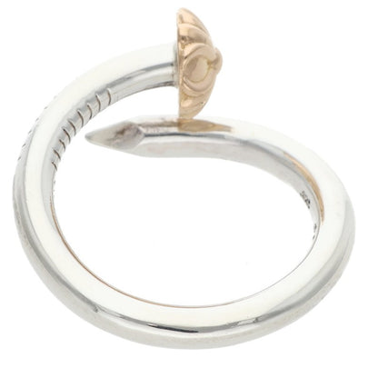 Chrome Hearts NAIL CRSBALL W GLD 22K Gold Ring Size JP 19