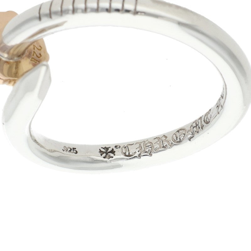 Chrome Hearts NAIL CRSBALL W GLD 22K Gold Ring Size JP 19