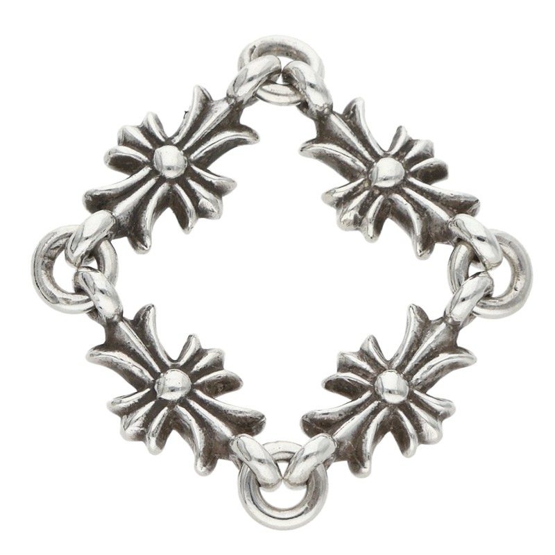 Chrome Hearts TNY E CH PLS DIA Silver Ring Size JP 10.5