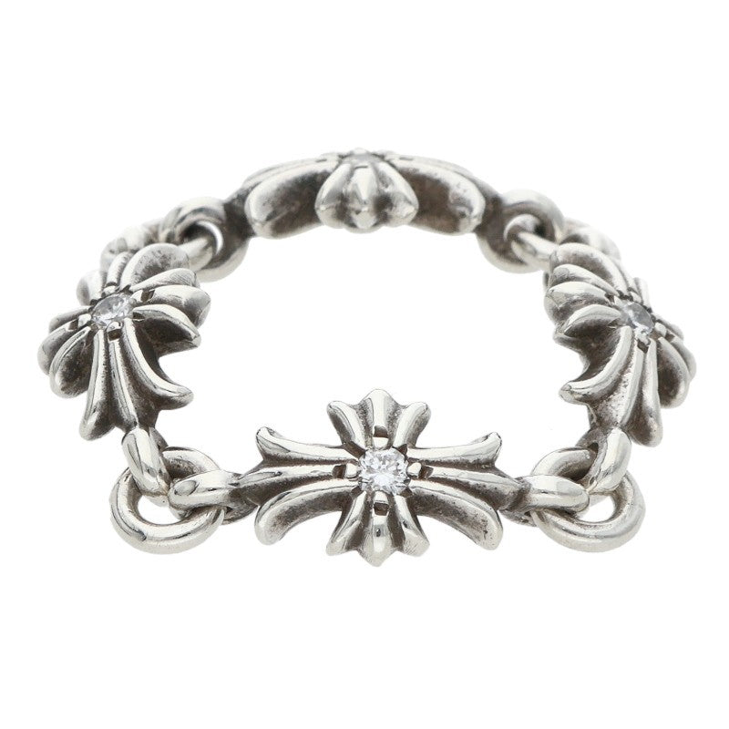 Chrome Hearts TNY E CH PLS DIA Silver Ring Size JP 10.5