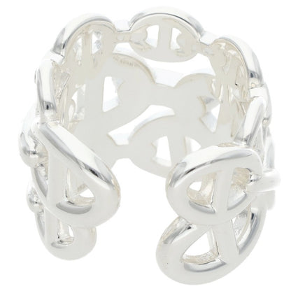 HERMES Chaine d'Ancre Enchainee GM Silver Ring Size JP 12