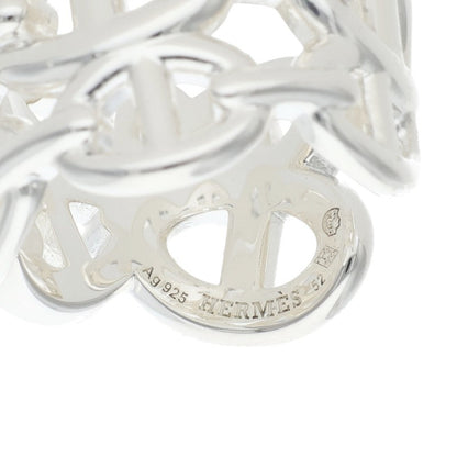 HERMES Chaine d'Ancre Enchainee GM Silver Ring Size JP 12