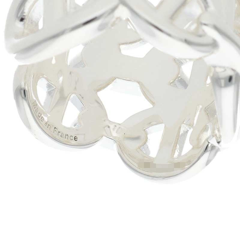 HERMES Chaine d'Ancre Enchainee GM Silver Ring Size JP 12