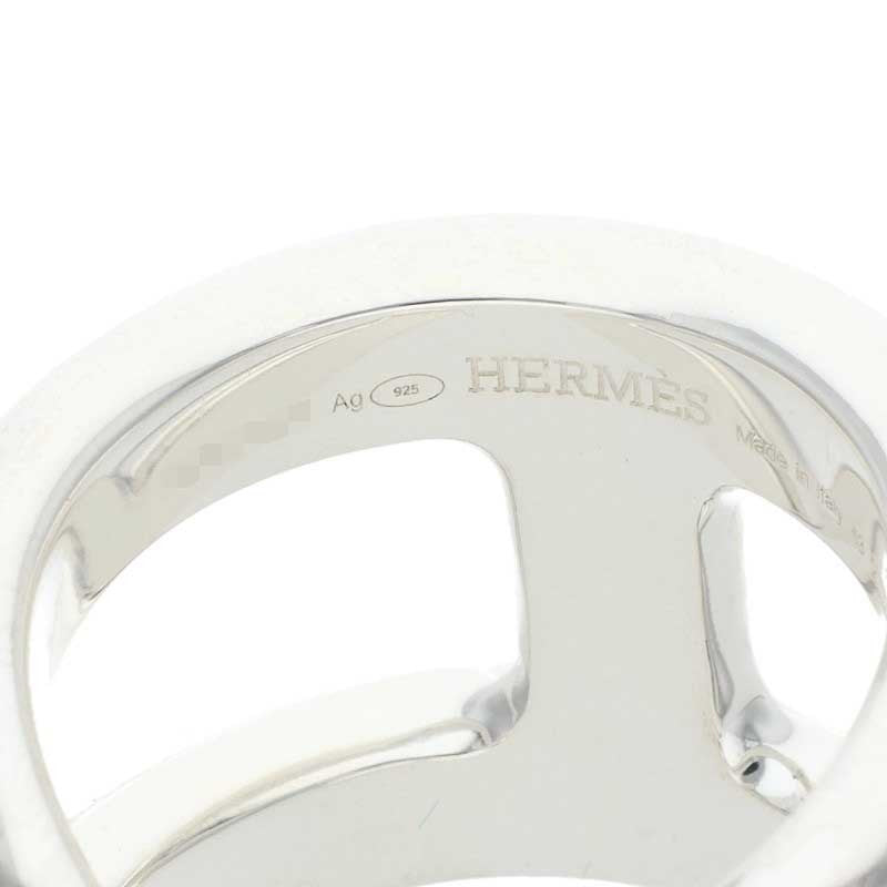 HERMES Osmose GM Silver Ring Size JP 13