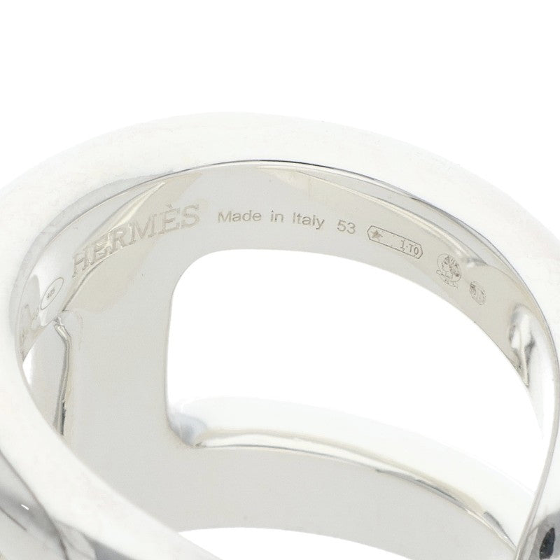 HERMES Osmose GM Silver Ring Size JP 13