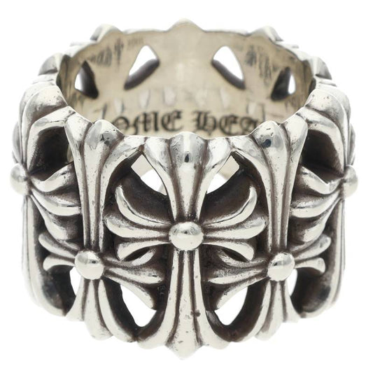 Chrome Hearts CEMETERY Cross Silver Ring Size JP 26