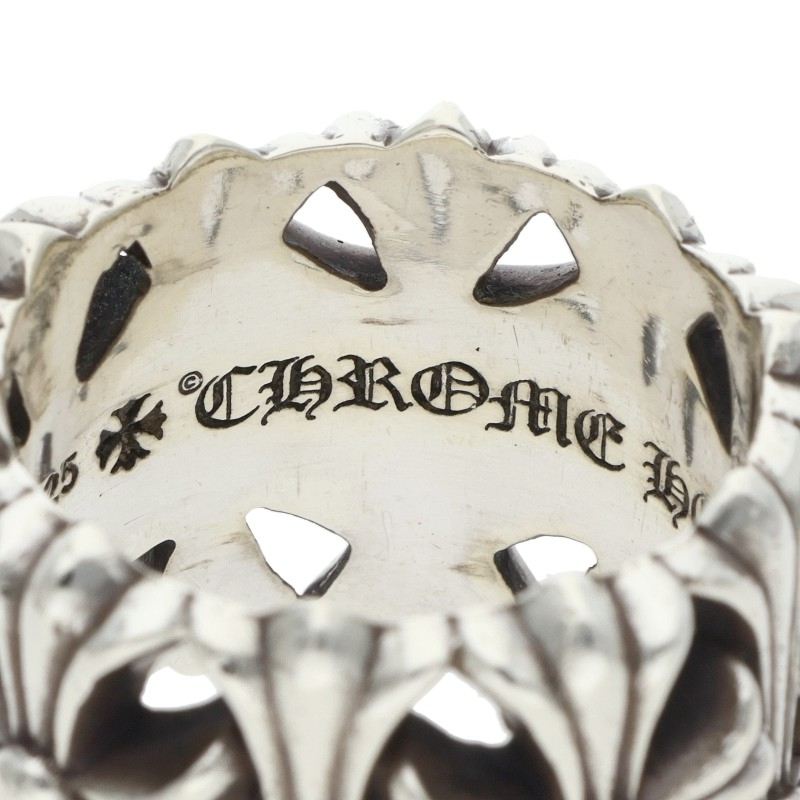 Chrome Hearts CEMETERY Cross Silver Ring Size JP 26