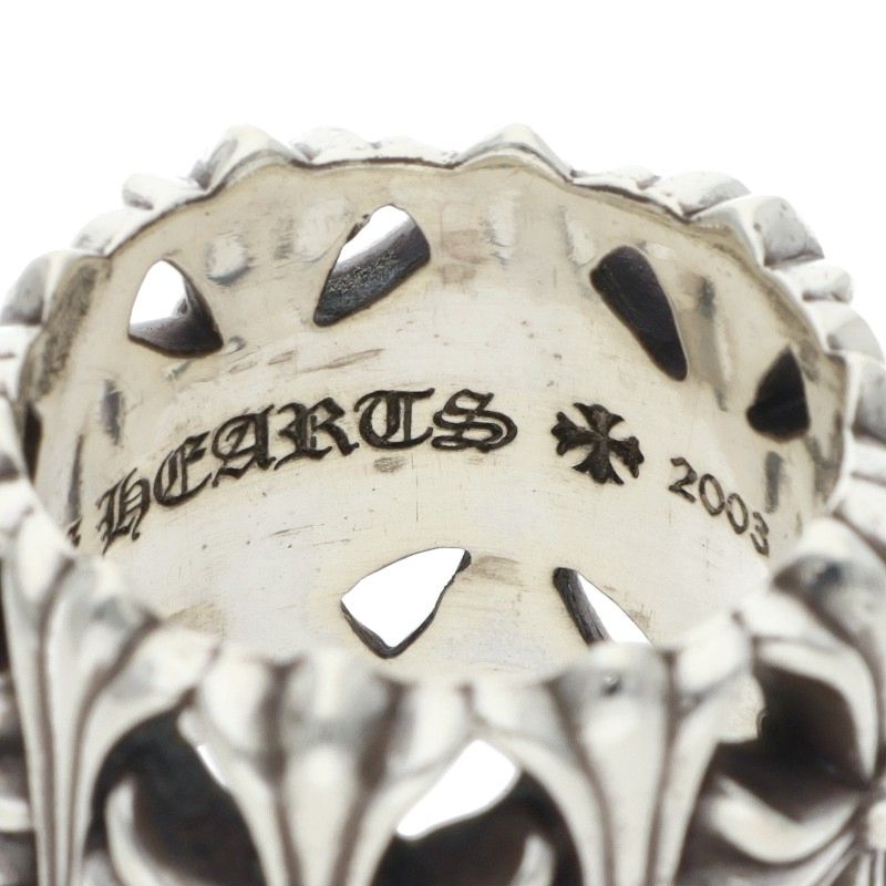 Chrome Hearts CEMETERY Cross Silver Ring Size JP 26