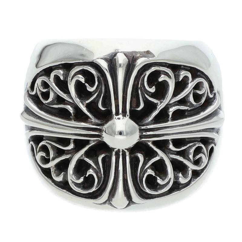 Chrome Hearts Classic Oval Cross Silver Ring Size JP 26.5