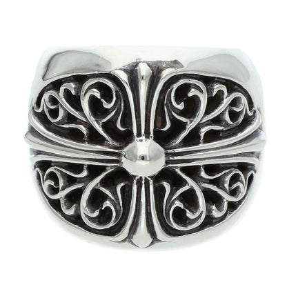 Chrome Hearts Classic Oval Cross Silver Ring Size JP 26.5