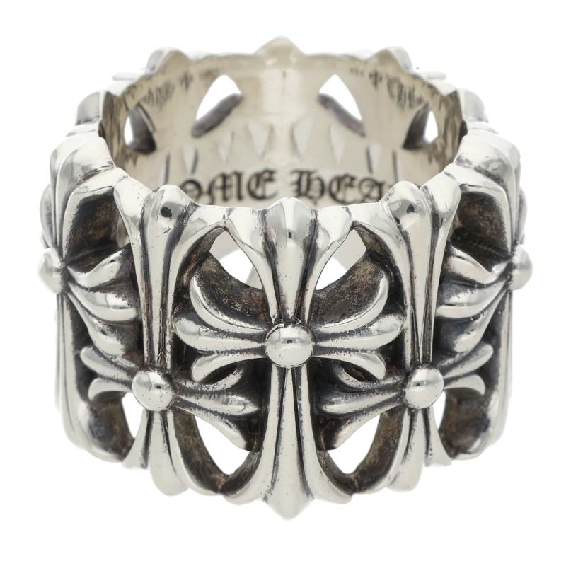 Chrome Hearts CEMETERY Cross Silver Ring Size JP 26
