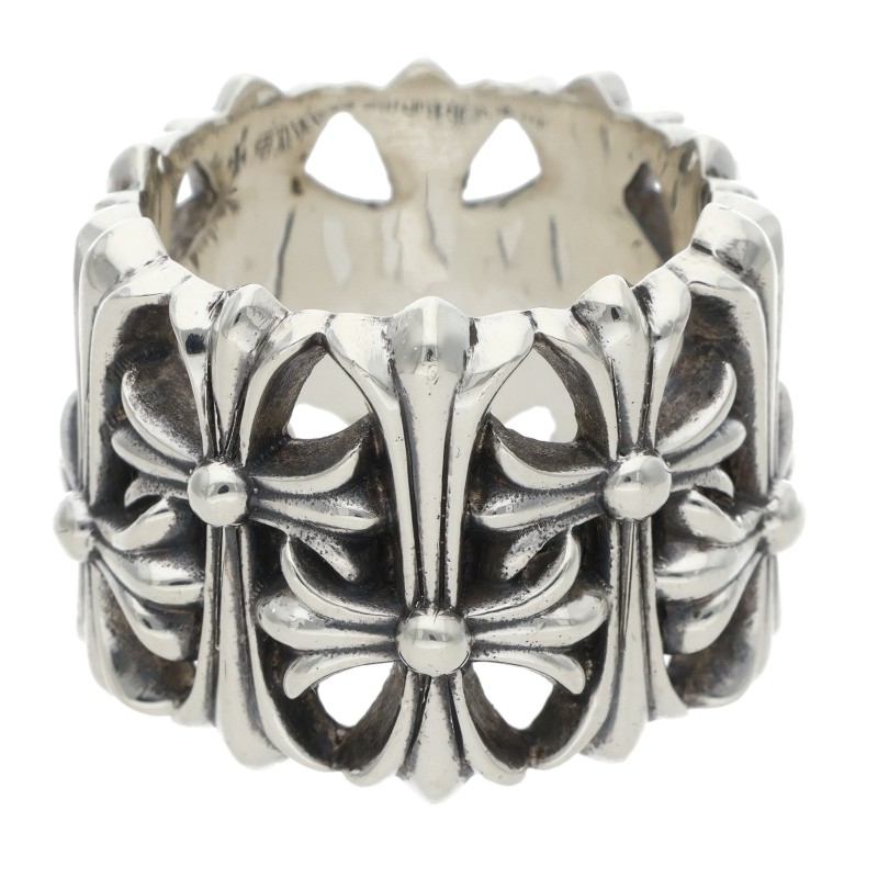 Chrome Hearts CEMETERY Cross Silver Ring Size JP 26