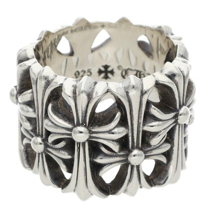 Chrome Hearts CEMETERY Cross Silver Ring Size JP 26
