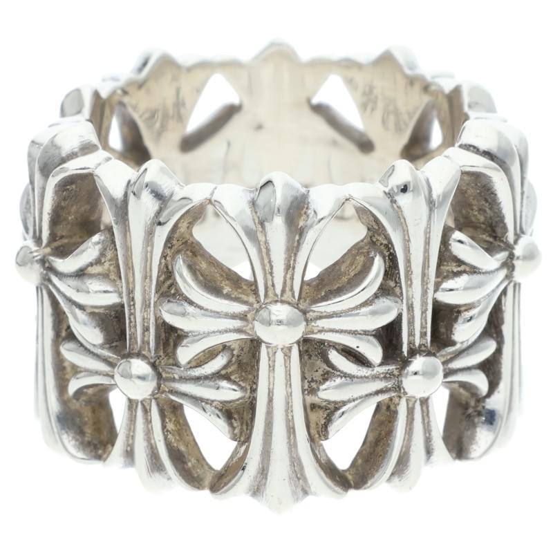 Chrome Hearts Cemetery Cross 925 Silver Ring Size JP 26