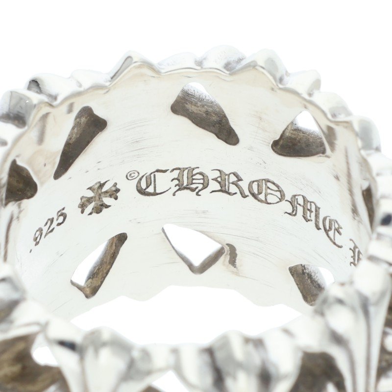 Chrome Hearts Cemetery Cross 925 Silver Ring Size JP 26