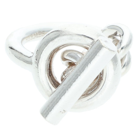 HERMES Croisette Silver Ring Size JP 12