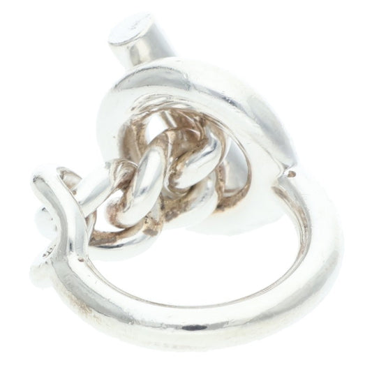 HERMES Croisette Silver Ring Size JP 12