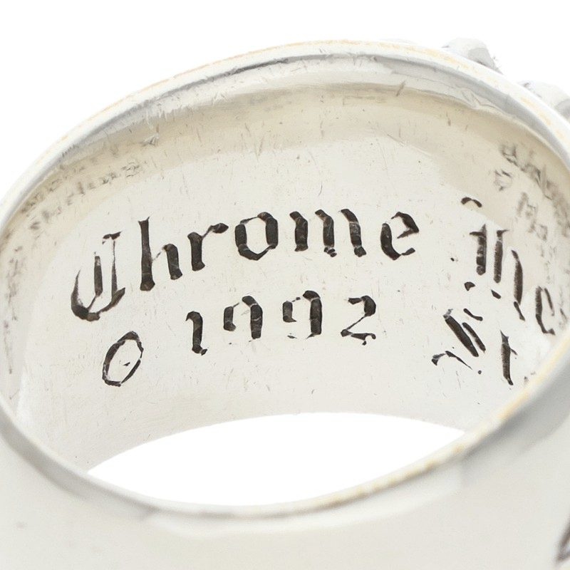Chrome Hearts FLRL CRS P DMND Floral Pave Ring Size JP 12
