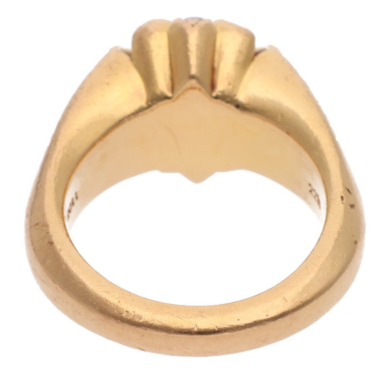 Chrome Hearts 22K Small Cutout CH Diamond Ring Size JP 14