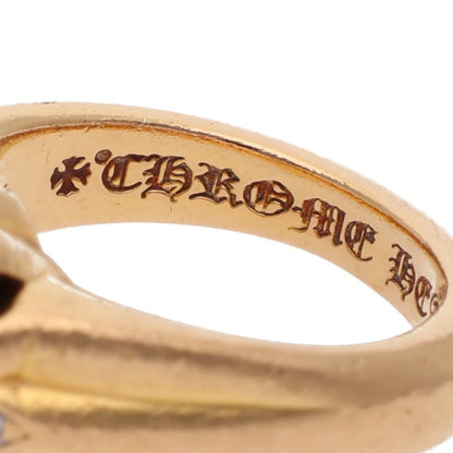 Chrome Hearts 22K Small Cutout CH Diamond Ring Size JP 14