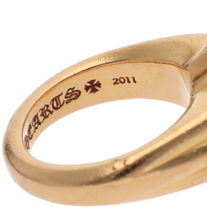 Chrome Hearts 22K Small Cutout CH Diamond Ring Size JP 14