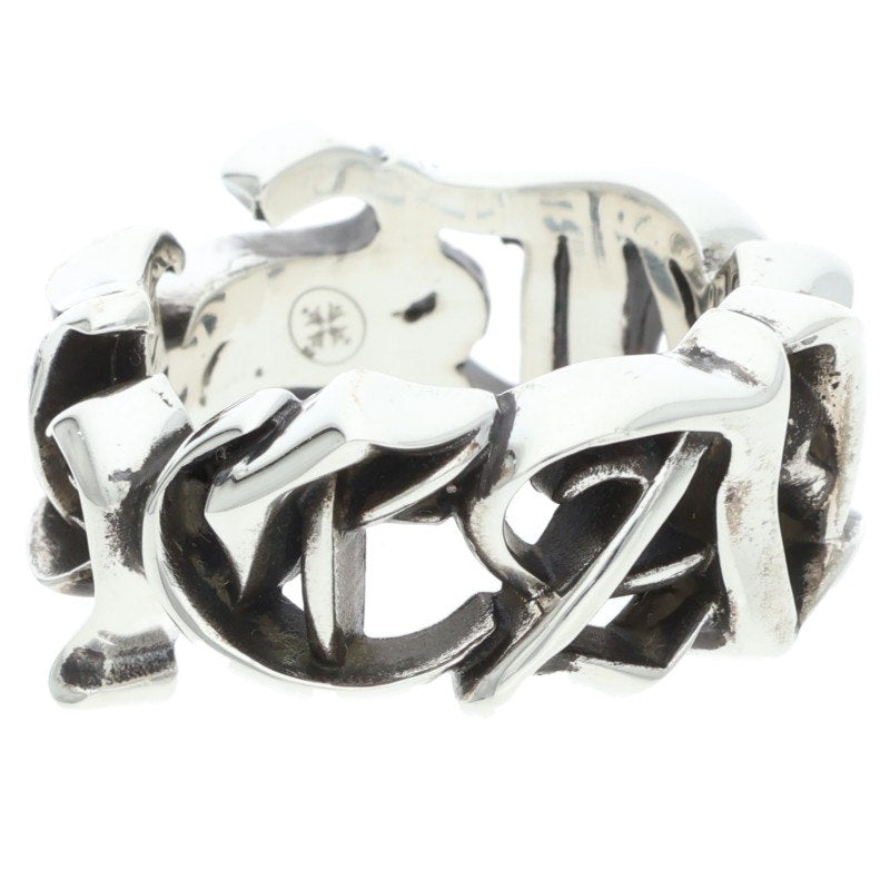 Chrome Hearts LARGE SCRIPT BAND Silver Ring Size JP 21