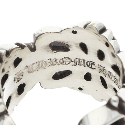 Chrome Hearts DBL FLRL CRS Silver Ring Size JP 26