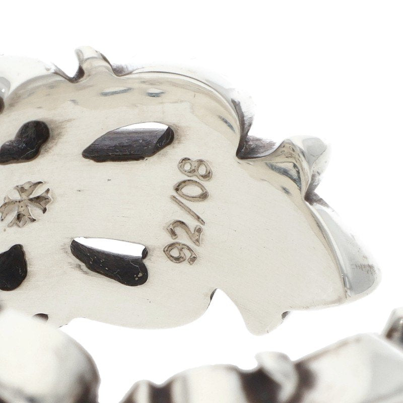 Chrome Hearts DBL FLRL CRS Silver Ring Size JP 26