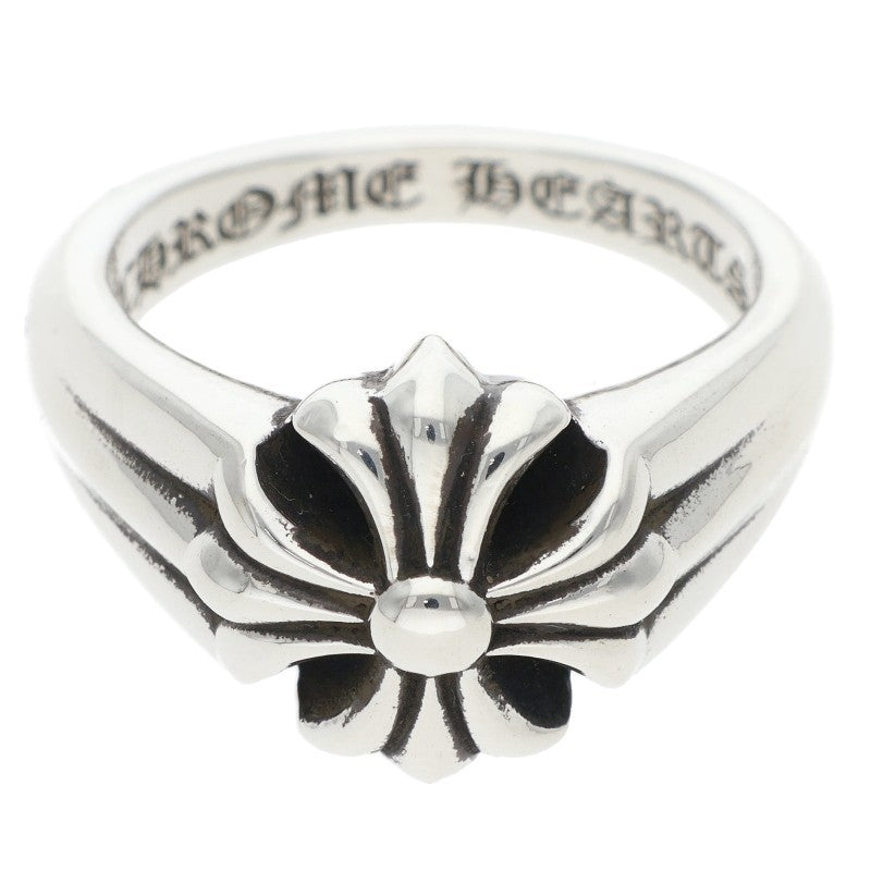 Chrome Hearts Small Cutout CH Plus Silver Ring Size JP 18