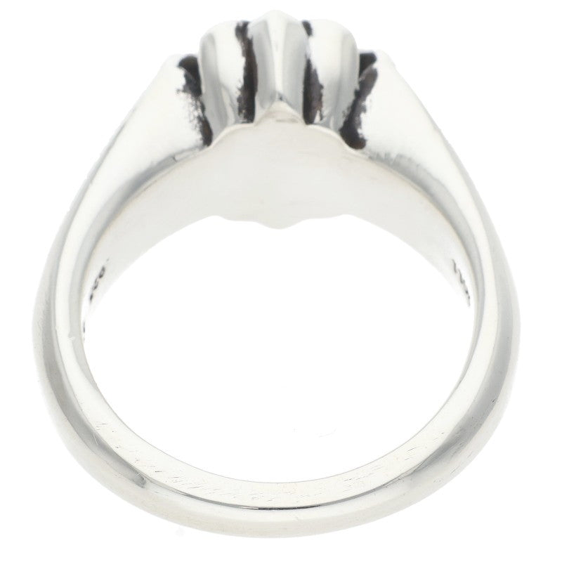 Chrome Hearts Small Cutout CH Plus Silver Ring Size JP 18