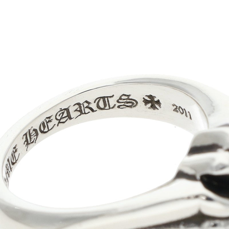 Chrome Hearts Small Cutout CH Plus Silver Ring Size JP 18