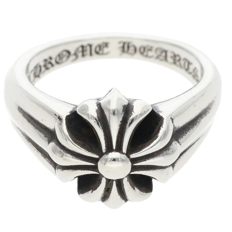 Chrome Hearts Small Cutout CH Plus Silver Ring Size JP 18