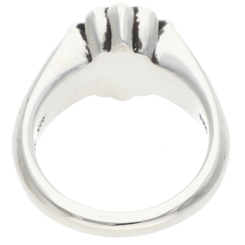 Chrome Hearts Small Cutout CH Plus Silver Ring Size JP 18