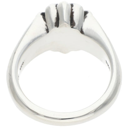 Chrome Hearts Small Cutout CH Plus Silver Ring Size JP 18