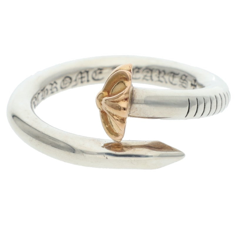 Chrome Hearts NAIL CRSBALL W GLD Silver Gold Ring Size JP 16