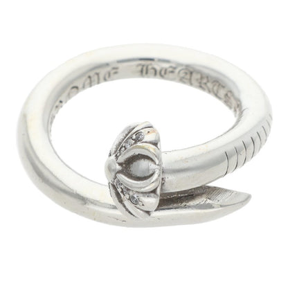 Chrome Hearts NAIL CRSBALL P D Pave Ring Silver Size JP 6